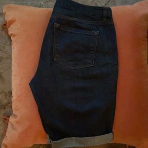 LOFT denim Bermuda cuffed shorts